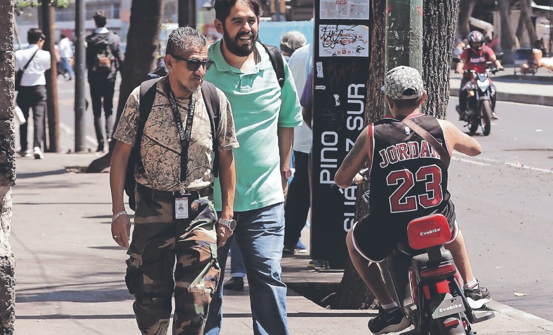 En el recorrido se vieron motos eléctricas en sentido contrario. Foto: de Fernanda Rojas. EL UNIVERSAL