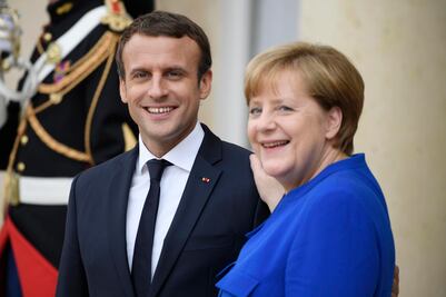 Pese a diferencias, Macron y Merkel defienden diálogo con Trump