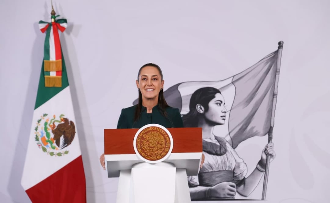 La presidenta Claudia Sheinbaum en la “Mañanera del Pueblo” del 29 de junio de 2026 en Palacio Nacional. Foto: Karla Guerrero/ EL UNIVERSAL