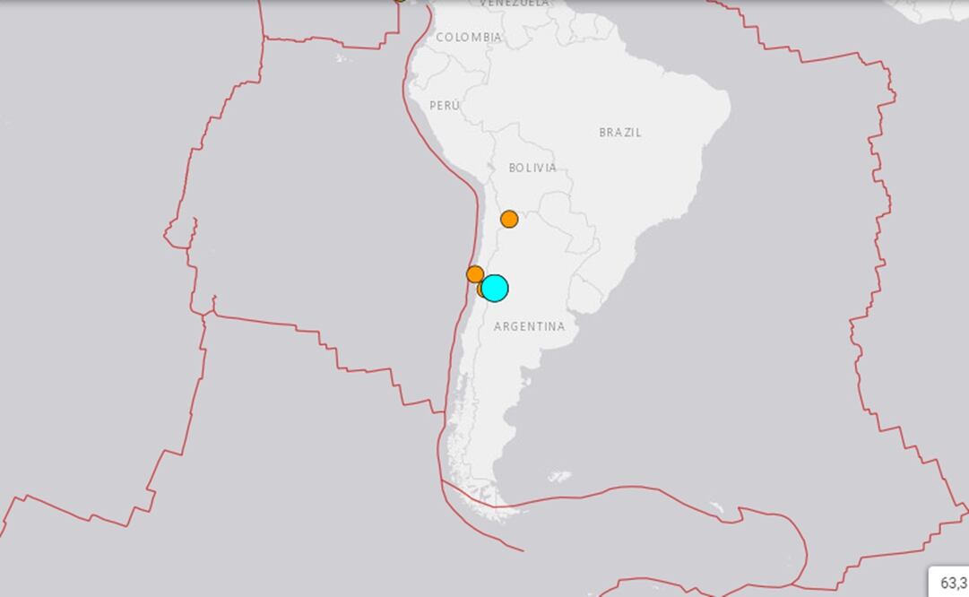 Captura de pantalla Servicio Geológico de EE. UU.