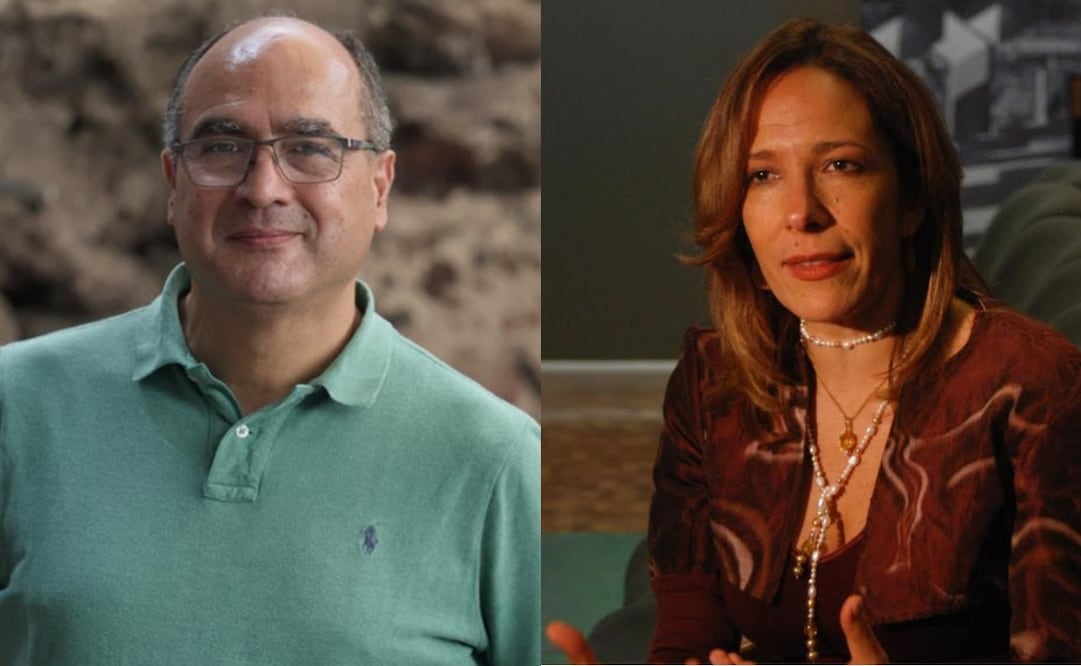 Leonardo López Luján y la restauradora Diana Magaloni Kerpel. Foto: INAH.