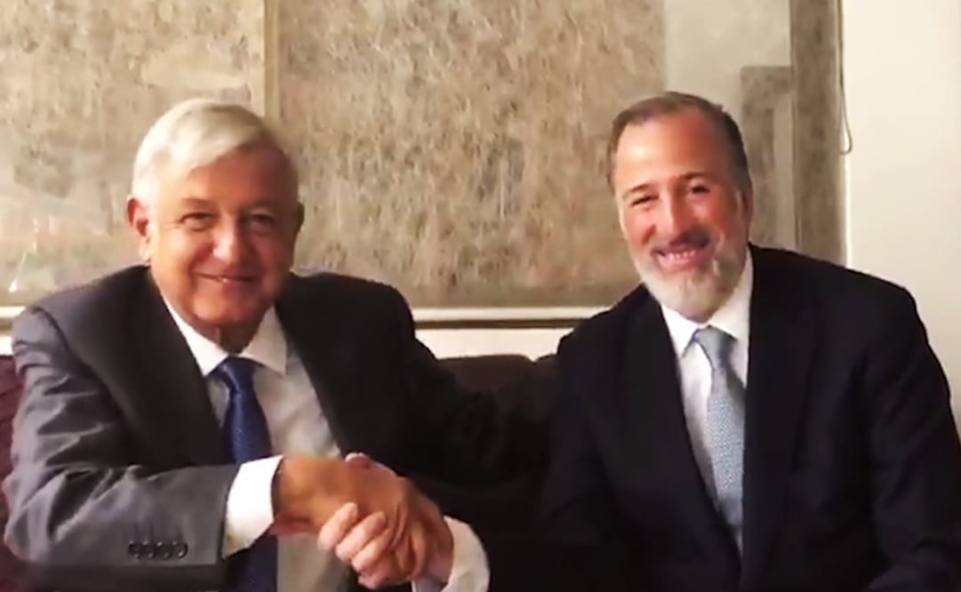 AMLO and Meade met earlier, in July – Photo: Taken from a video shared by AMLO