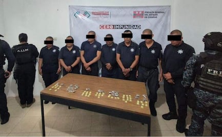 Caen 7 policías municipales por venta de drogas en Frontera Comalapa, Chiapas; les aseguran cristal y marihuana