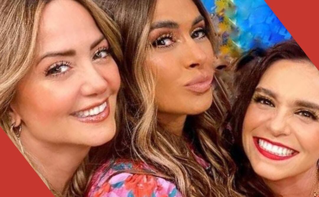 Andrea Legarreta, Galilea Montijo y Tania Rincón. Foto: Twitter @_3b3r