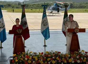 Sheinbaum y Arévalo acuerdan reforzar seguridad binacional; anuncian ampliación del Tren Maya a Guatemala y Belice