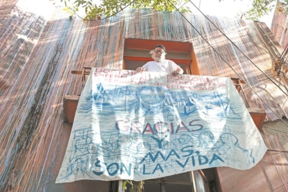 Dan gracias a los héroes de la salud con pinturas