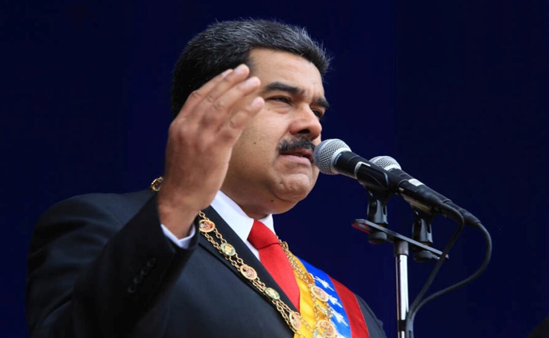 Venezuela's President Nicolás Maduro speaks during a military event in Caracas, Venezuela Photo: Miraflores Palace via Reuters