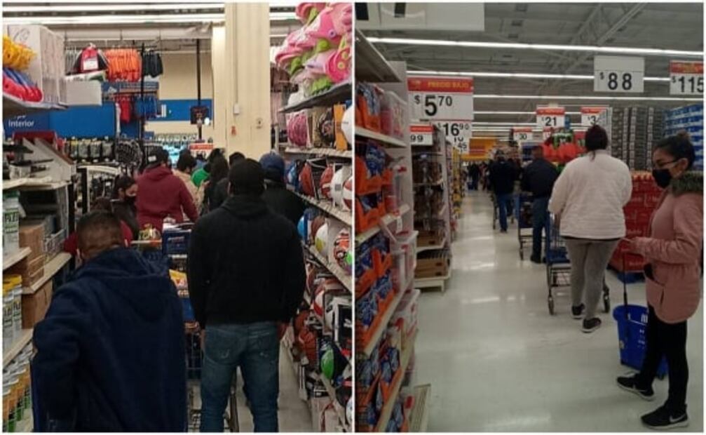 Abarrotan tiendas ante restricciones, en Nuevo León