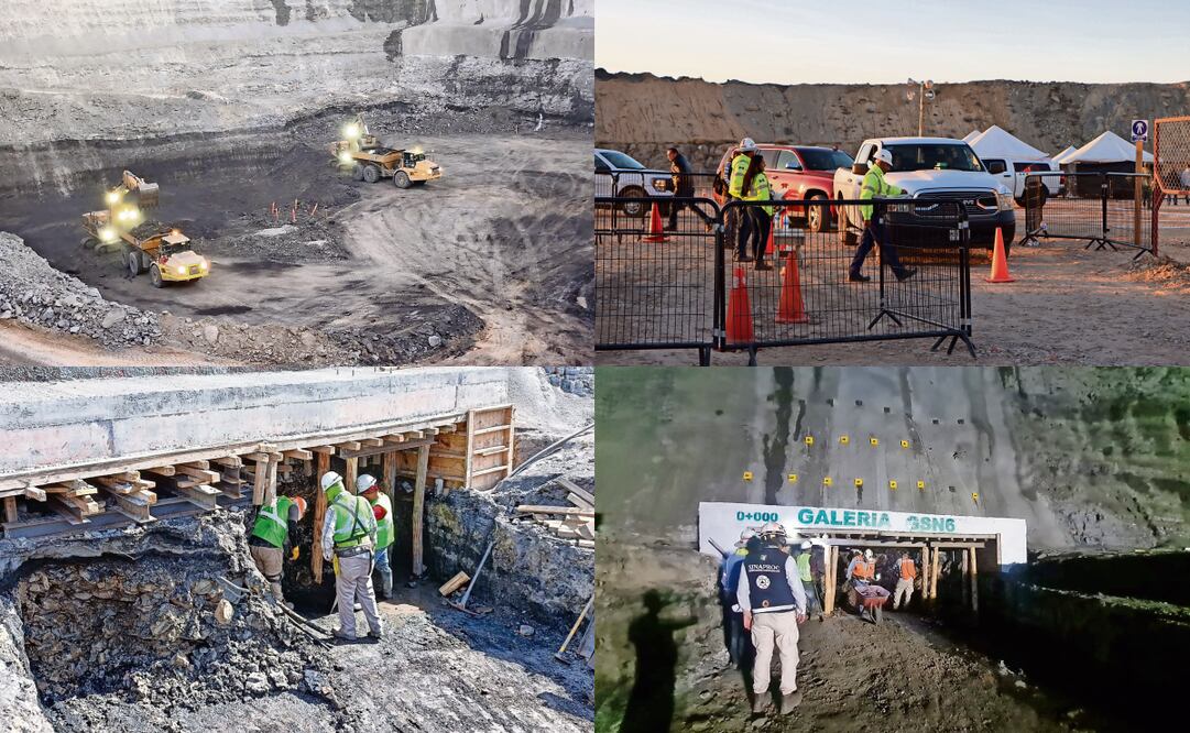 En diciembre de 2023 se inició el proceso de búsqueda de los 10 mineros atrapados; desde entonces se han recuperado los cuerpos de cuatro víctimas. Fotos: Especial y Francisco Rodríguez EL UNIVERSAL