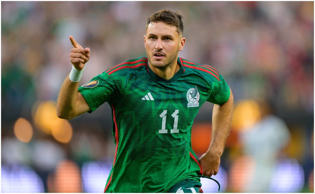 Santiago Giménez celebrando con la Selección Mexicana / FOTO: Imago7