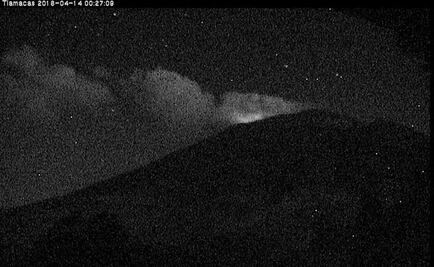 Volcán Popocatépetl registra una explosión y 74 exhalaciones