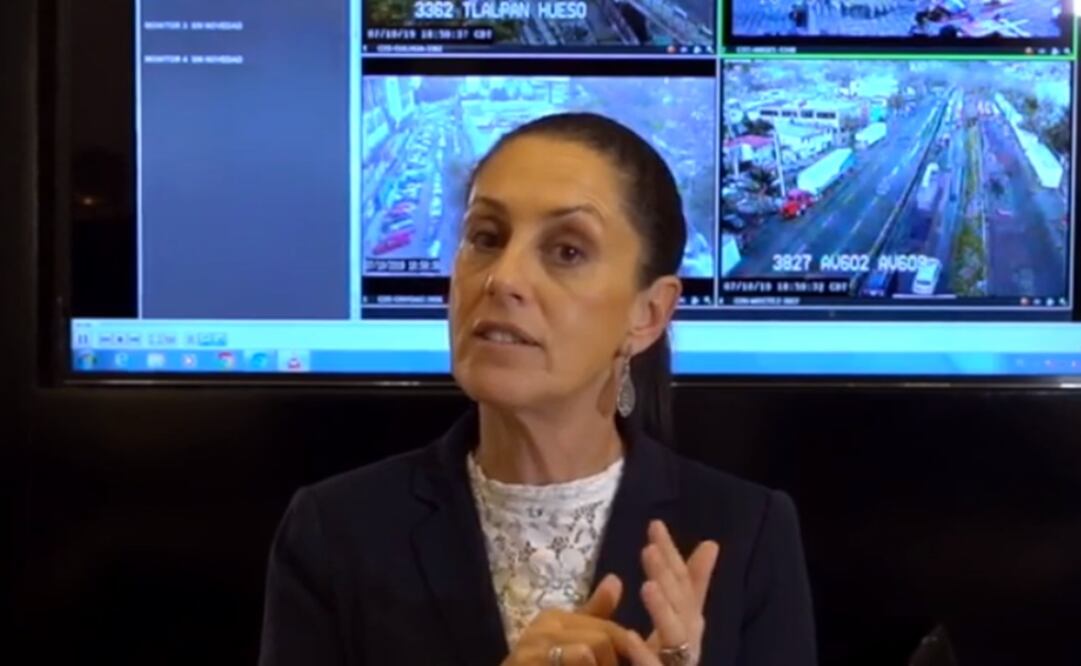 Mensaje de Claudia Sheinbaum, Jefa de Gobierno de la CDMX / Captura de pantalla