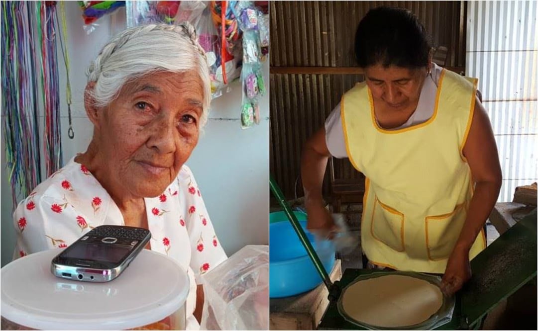 Las señoras Amparo Cinco López (izq) y Antonina Juárez Ramírez (der). Foto: Quadratín