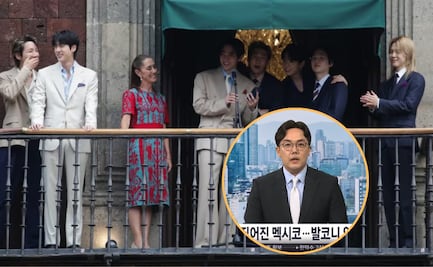 BTS y Sheinbaum: Noticiario surcoreano reacciona a la visita del grupo a Palacio Nacional; destaca presencia de ARMYS