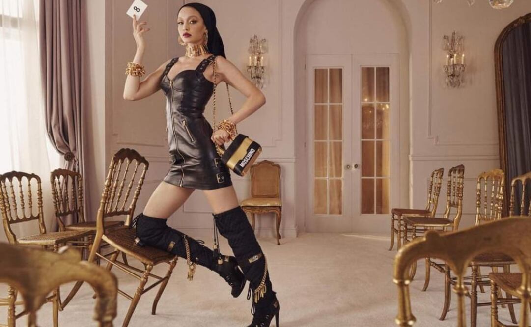 La modelo estadounidense y musa de Jeremy Scott protagoniza la colaboración entre Moschino y H&M. Foto: Cortesía