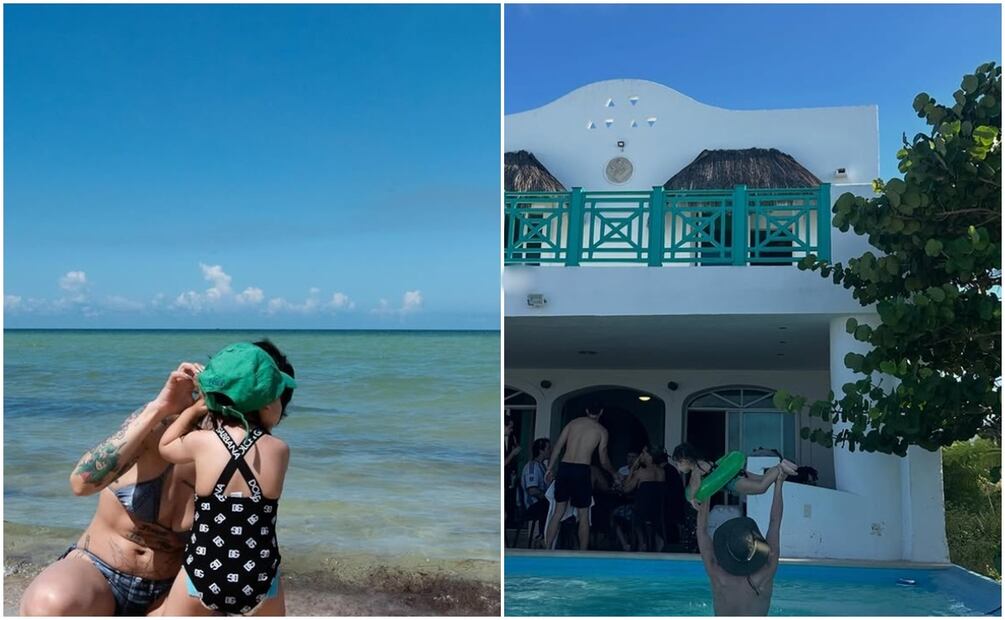 Cazzu comparte fotos con Inti durante su reciente gira en México.