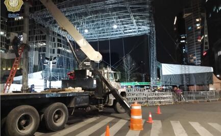 Cierran Paseo de la Reforma para instalar escenario de Los Ángeles Azules