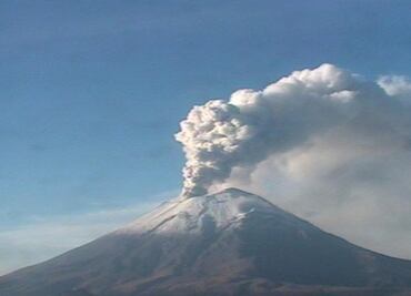 Popocatépetl registra exhalación con bajo contenido de ceniza