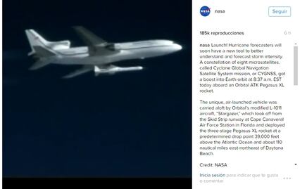 NASA lanza con éxito microsatélites para estudiar huracanes