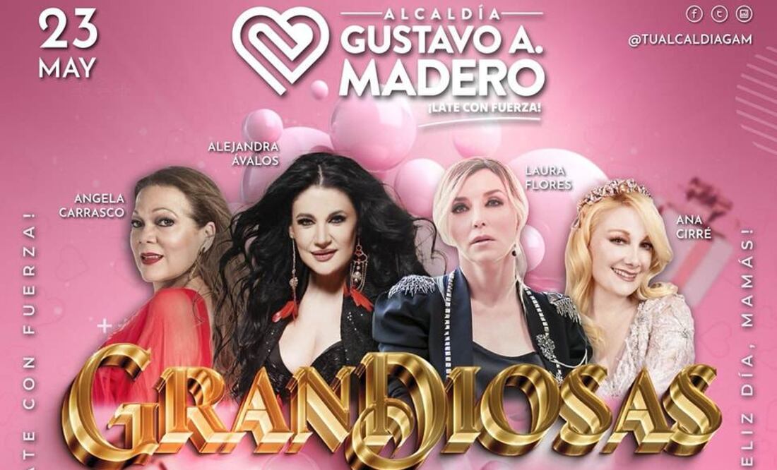 Cartel del concierto de Alejandra Ávalos, Ana Cirré, Ángela Carrasco y Laura Flores. Foto: Facebook @TuAlcaldiaGAM