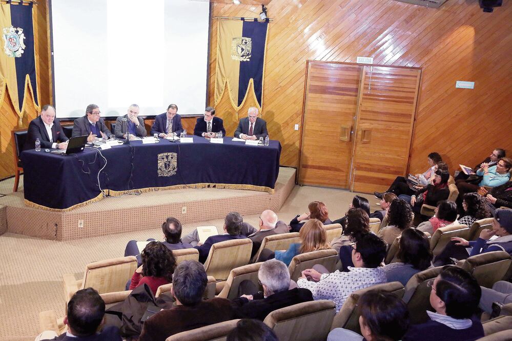 El Auditorio José María Vigil de la Biblioteca Nacional de México es sede del coloquio 'EL UNIVERSAL 100 años' (BERENICE FREGOSO. EL UNIVERSAL)