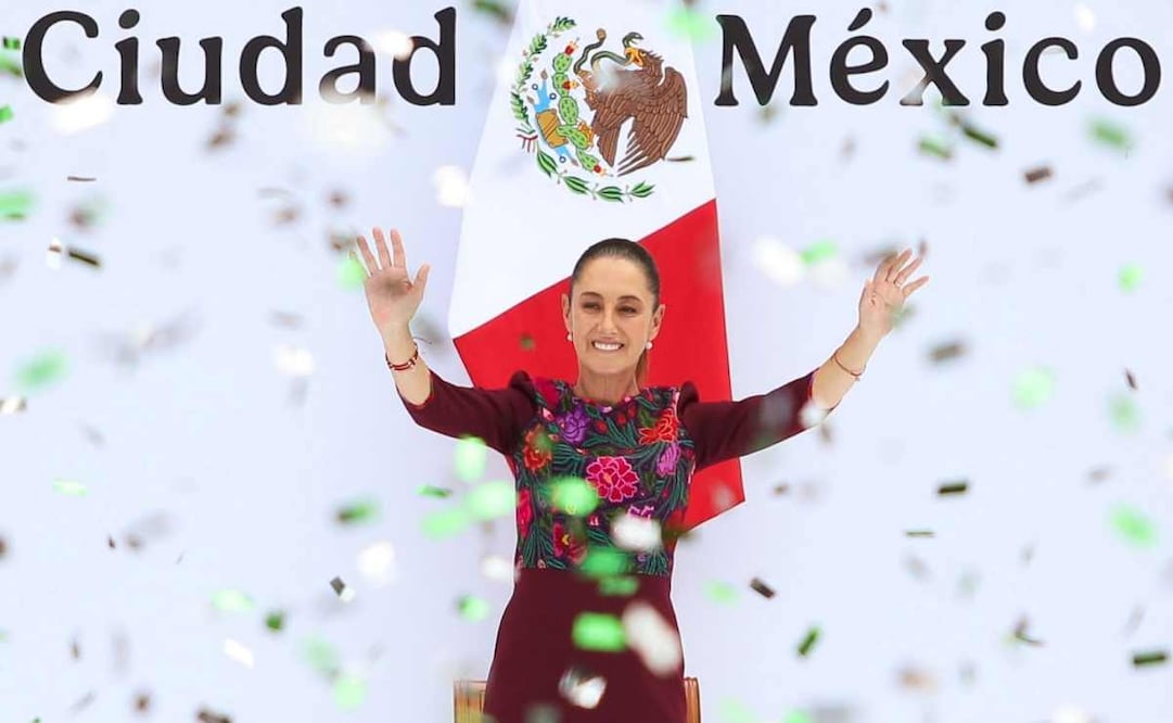 La presidenta Claudia Sheinbaum cerró este domingo la gira denominada "La Transformación Avanza" ante miles de simpatizantes en el Zócalo de la capital. Foto: Cuartoscuro