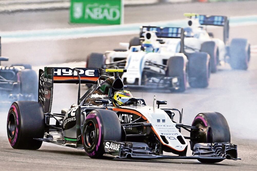 Ayer en el circuito de Yas Marina Pérez fue octavo (XINHUA)