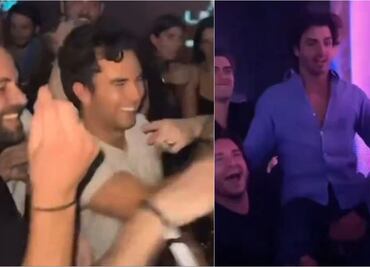 Checo Pérez y Carlos Sainz, captados en la fiesta tras el Gran Premio de México