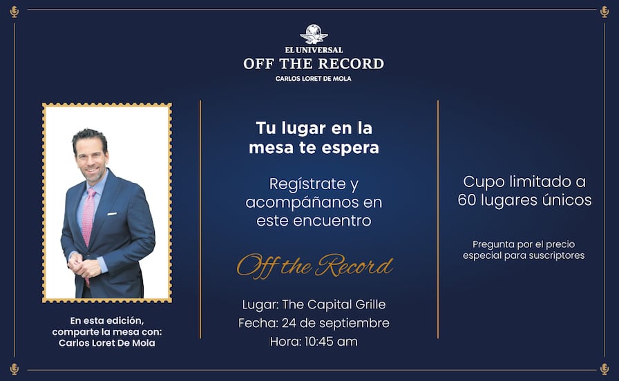 “Off The Record” tercera edición: desayuna junto a Carlos Loret de Mola