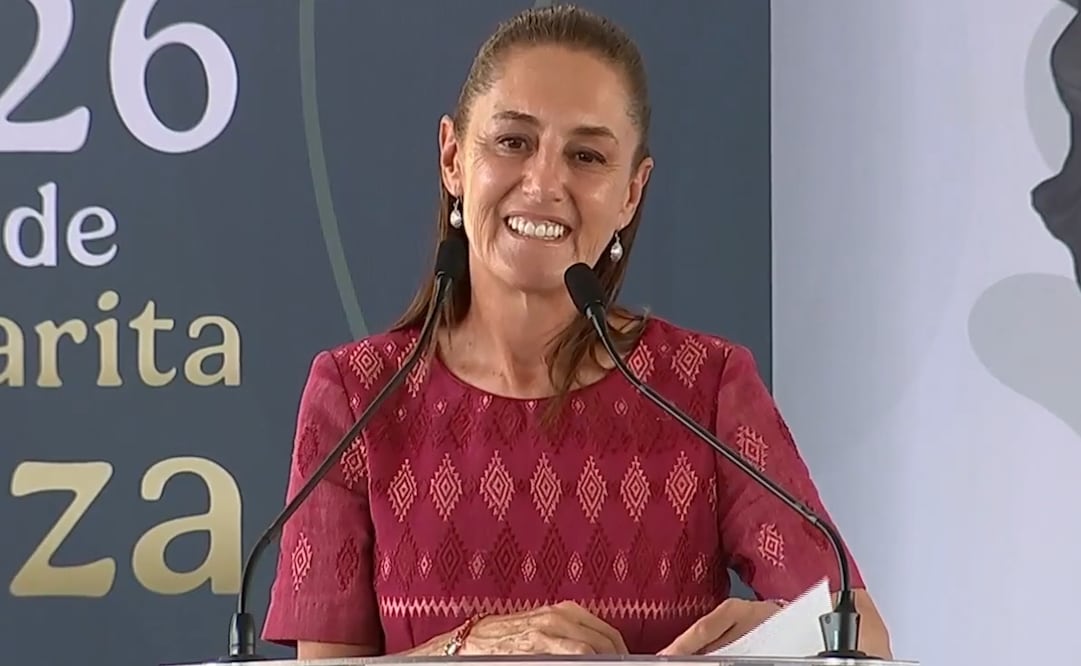 La presidenta de México, Claudia Sheinbaum, durante el arranque de las obras del Hospital Regional de Especialidades del Instituto Mexicano del Seguro Social (IMSS), en Manzanillo, Colima. Foto: Captura de pantalla X @Claudiashein