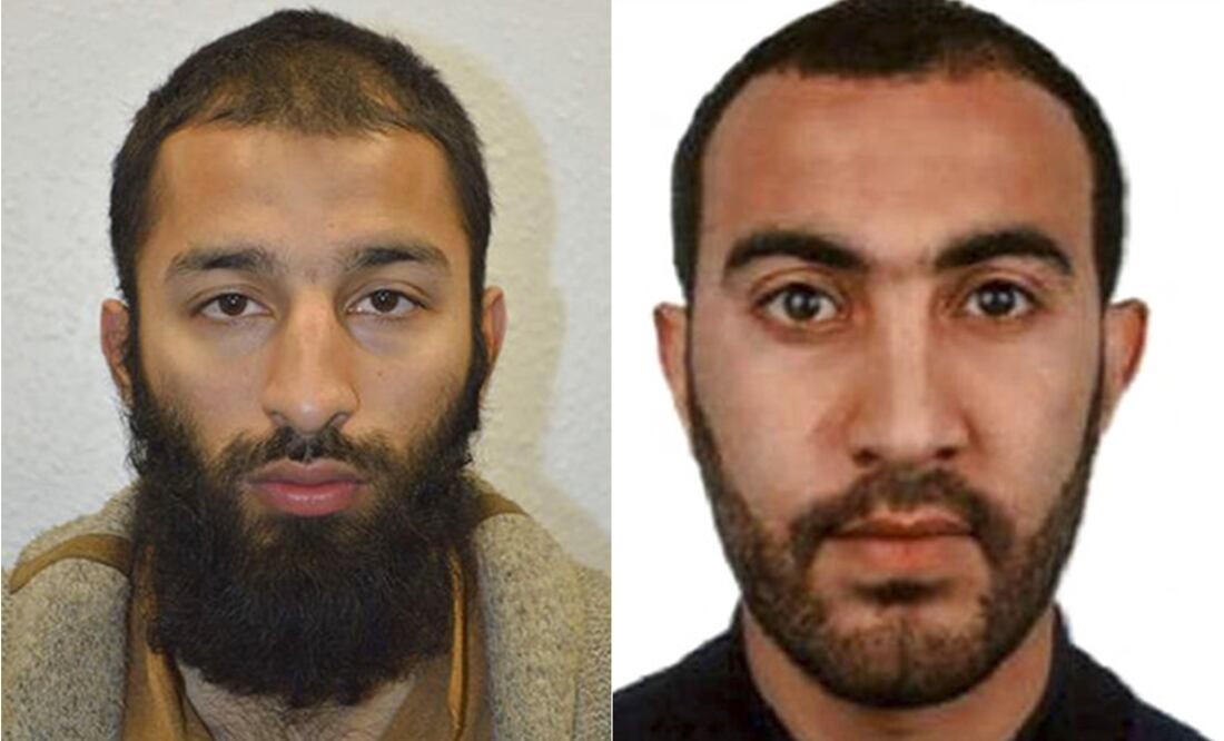 La policía proporcionó a la agencia AP las fotografías de los sospechosos que murieron luego del atentado en Londres. Khuram Shazad Butt y Rachid Redouane (Foto: AP)
