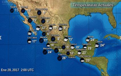 Frente frío 25 afectará gran parte del país