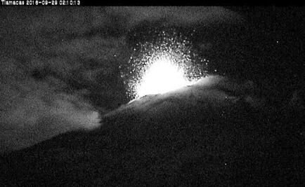Popocatépetl registra explosión en la madrugada, reporta Protección Civil