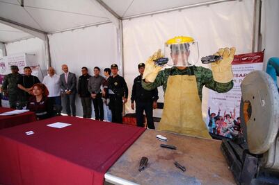 Recaba Gobierno capitalino más de 8 mil armas en 5 años 