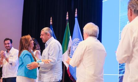 Mara Lezama da bienvenida a Zurab Pololikashvili, secretario General de la ONU Turismo