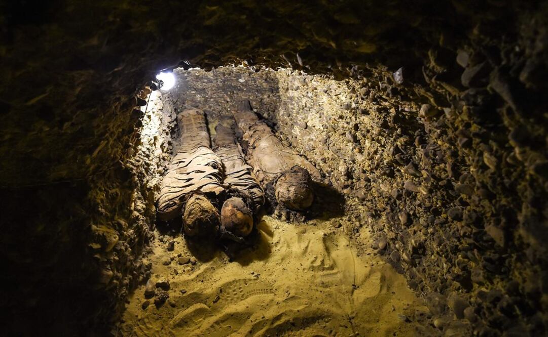 Se trata del primer descubrimiento de 2019 en esa zona de una misión conjunta egipcia que comenzó la excavación en febrero de 2018 (Foto: AFP)