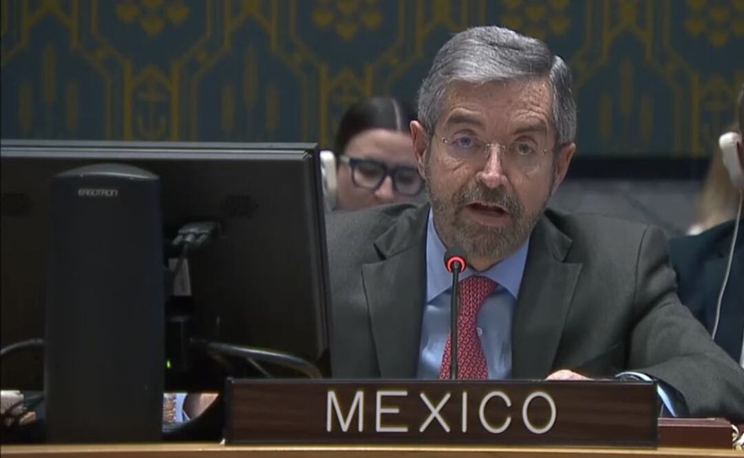 Juan Ramón de la Fuente en el Consejo de Seguridad de la ONU. Foto: tomada de Twitter. @MexOnu