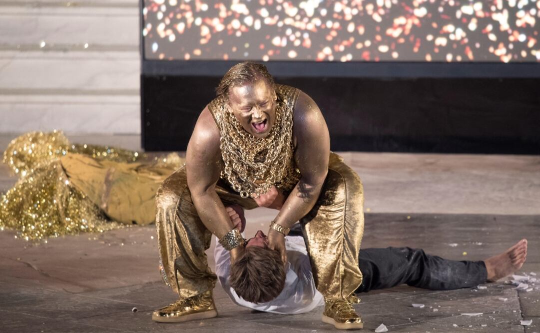El actor alemán Christoph Franken en una obra que forma parte del estival de Salzburgo. Foto: EFE/EPA/ANDREAS SCHAAD