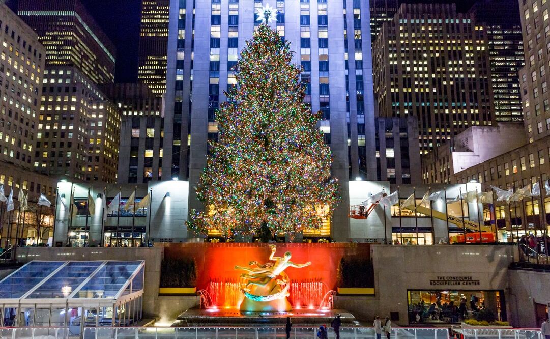 El árbol del Rockefeller Center, en Nueva York, es una tradición desde 1933. Foto: iStock