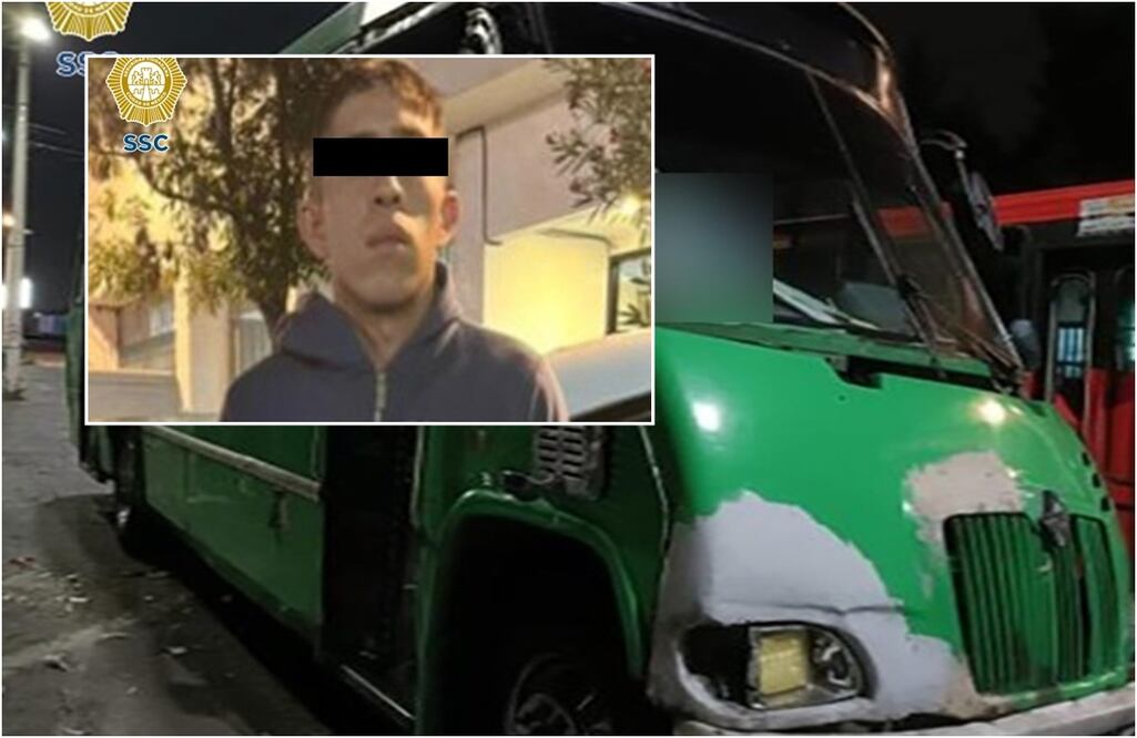 El chofer fue detenido. FOTO: Especial/ EL UNIVERSAL/