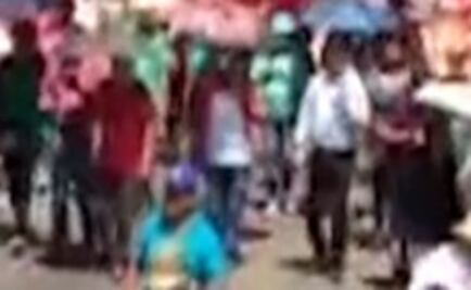 CNTE protesta en Zócalo de Oaxaca