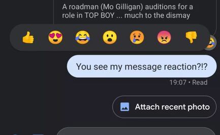 Google prueba reacciones emoji similares a iMessage para mensajes RCS