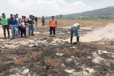 Fuego subterráneo causa alarma en Chalco