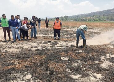 Fuego subterráneo causa alarma en Chalco