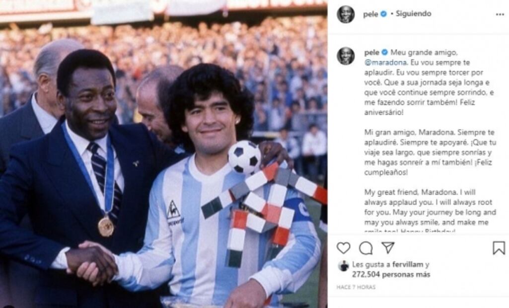 Las múltiples felicitaciones a Diego Maradona por su cumpleaños 60