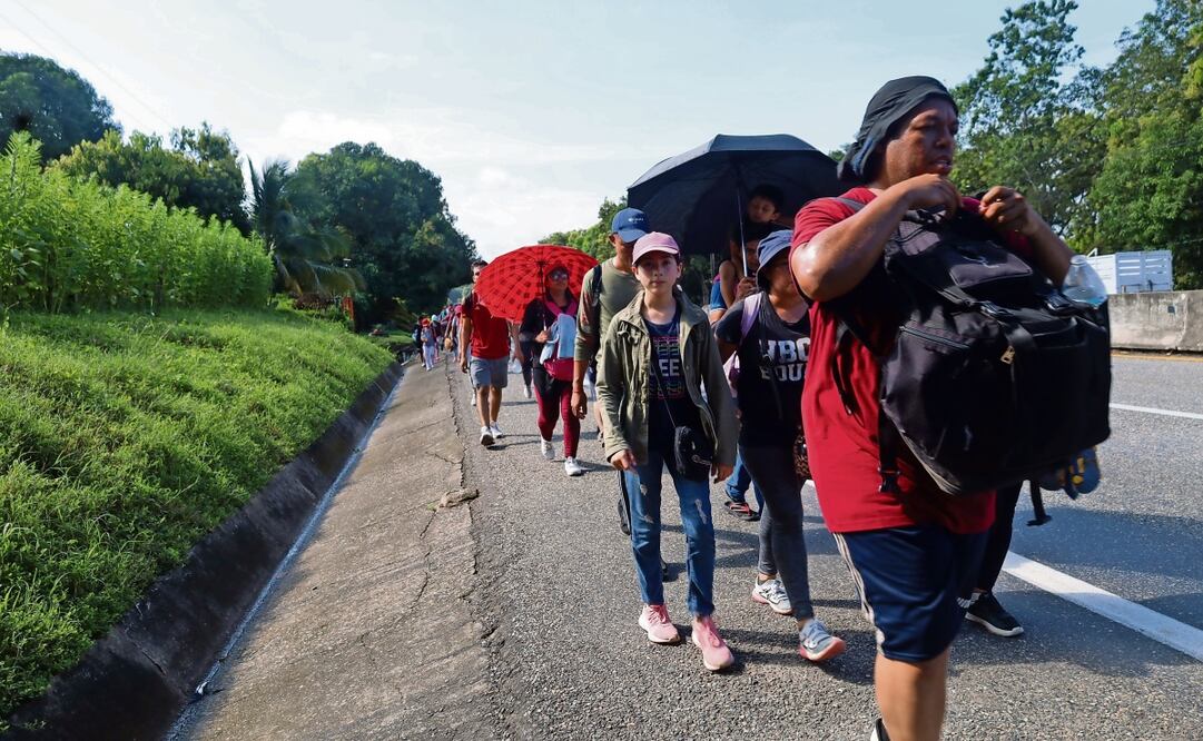 CNDH asegura que brinda atención a caravana migrante que busca llegar a EU. Foto: María de Jesús Peters | El Universal