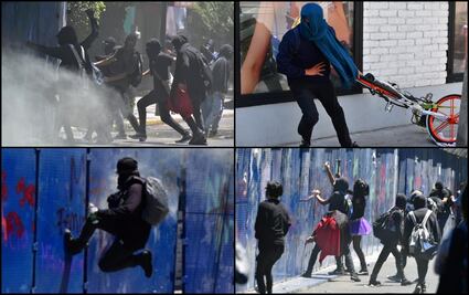 En 10 fotos, la marcha de encapuchados en CDMX por Giovanni y Floyd