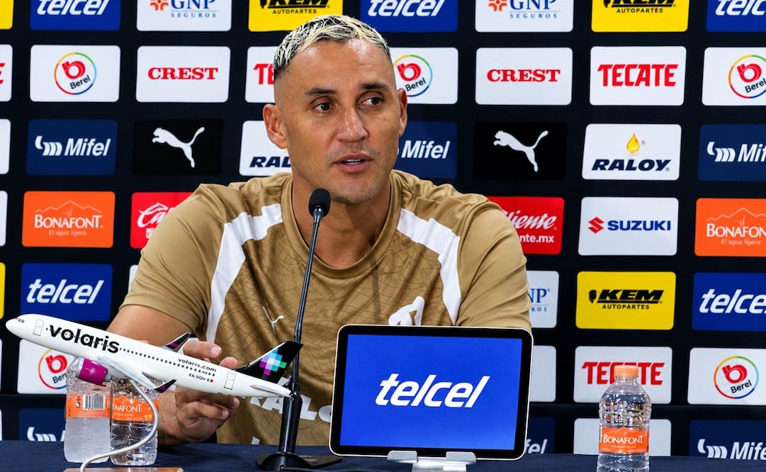 Keylor Navas en conferencia de prensa con Pumas, durante el Apertura 2026 - Foto: Maritza Villagómez | EL GRÁFICO