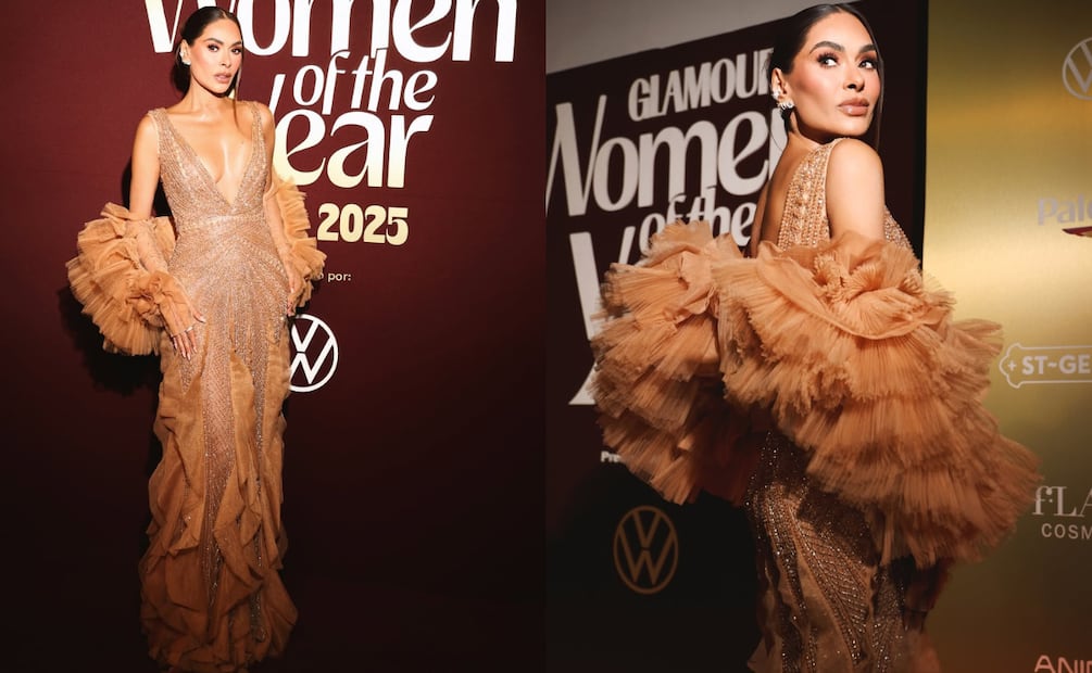 Un vestido en tonos nude con acentos dorados confirma el lado más sofisticado de Galilea Montijo. Foto: Instagram @galileamontijo