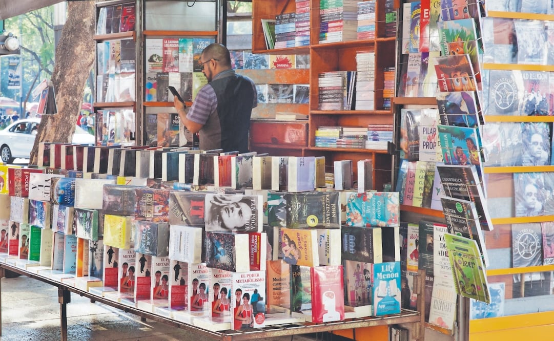 El comercio de libros pirata ha crecido de manera exponencial y se distribuye en varios puntos de la Ciudad de México, en especial en las calles cercanas al Centro Histórico como es Donceles, Templo Mayor, Eje Central y muy cerca de la Alameda Central. Foto: Osmar Alvarado/ EL UNIVERSAL